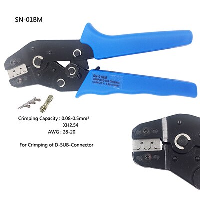 Draadkrimptang sn -48b/28b/01bm/02bm hoge precisie klem awg 0.08-0.5 mm 2/0.25-1 mm 2 xh2.54 ph2.0 multitool krimptang: Sn -01bm