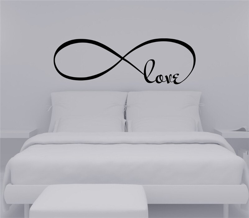 Bedroom Wall Decals Love Wall Stickers Bedroom Decor Infinity Symbol Word Love vinyl wall art poster decals decoration