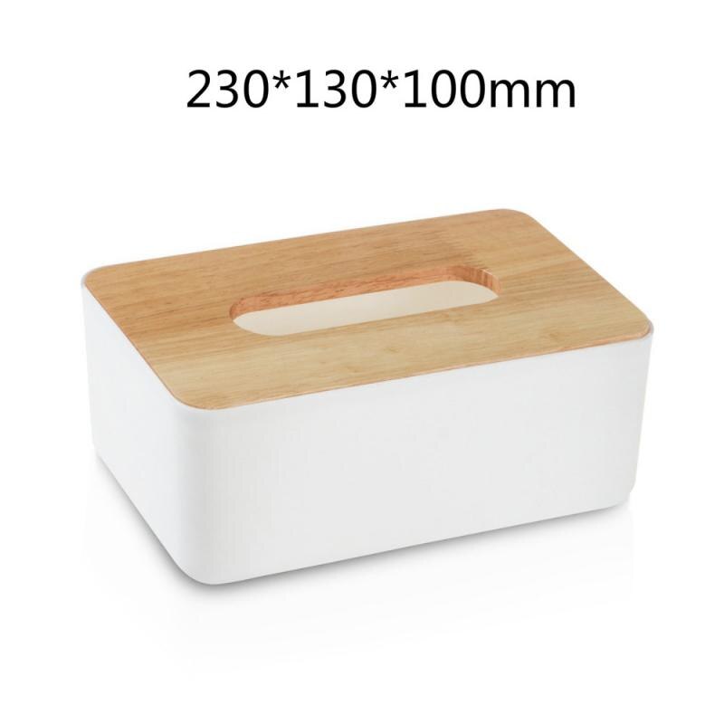 230*130*100 Mm Home Tissue Box Bontainer Tissue Doos Houder Houten Cover Papieren Servet Case Hoge Pp Plastic