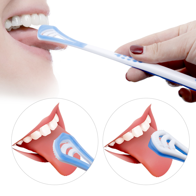 1 unids/pack de cepillo limpiador y rascador de lengua limpiador de lengua rascador de lengua para el Cuidado Oral higiene bucal mantener el aliento fresco