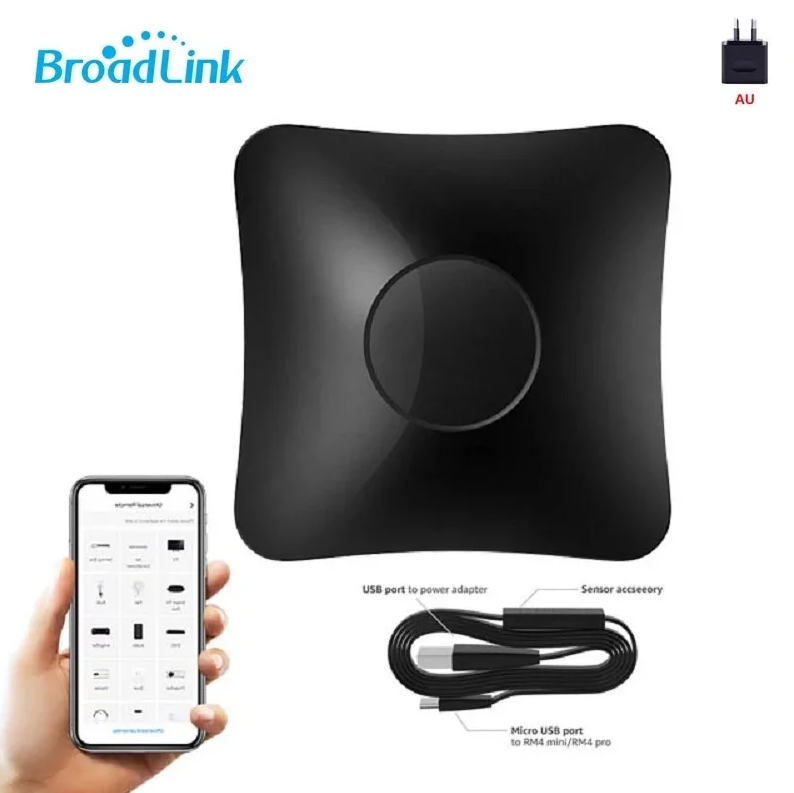 BroadLink RM4 Pro versión Hub remoto Universal inalámbrico con Sensor de temperatura y humedad HTS2 solución para el hogar inteligente: Rojo