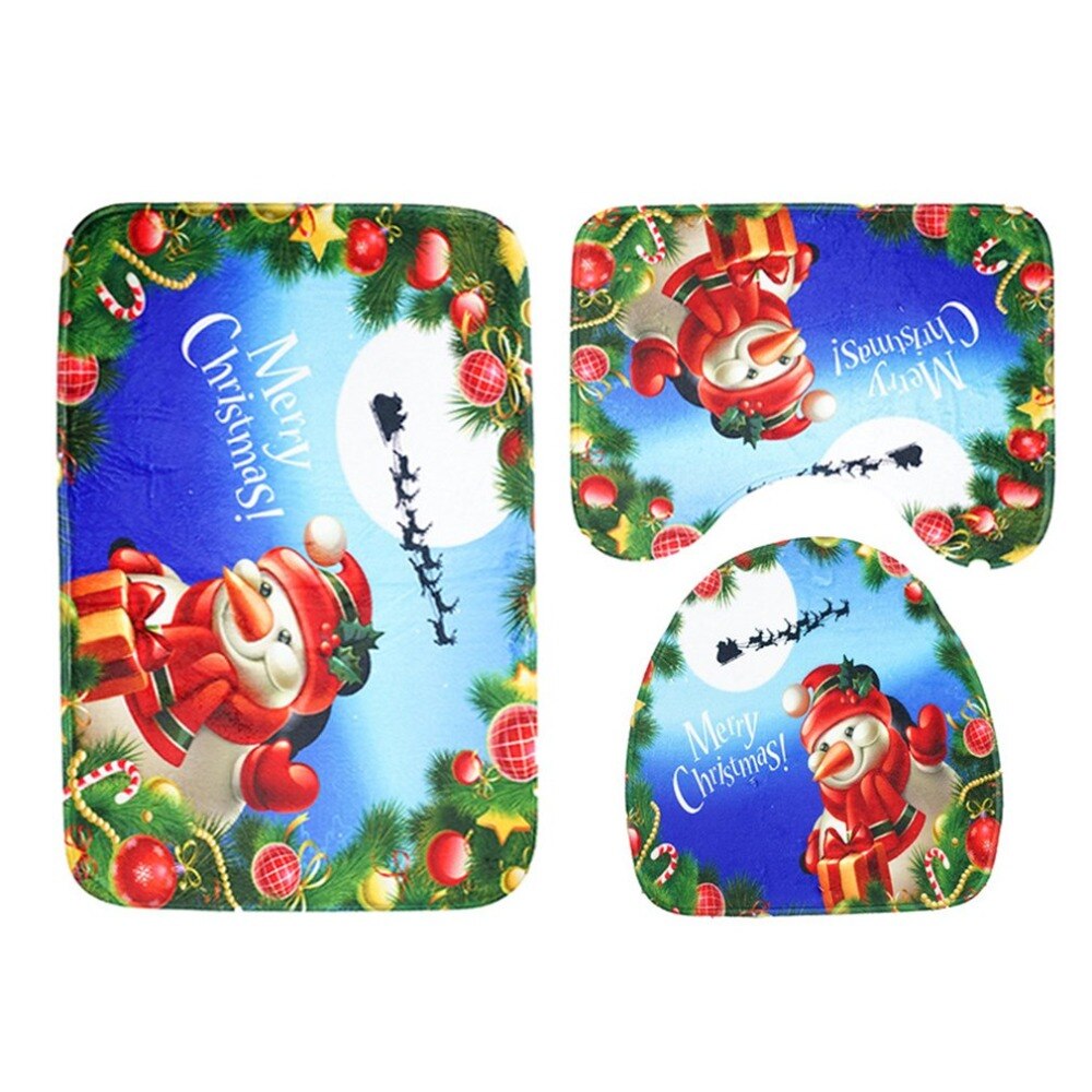 3 stuks/set badmatten badkamer toilet deksel afdekking sets antislip flanel keuken badmat tapijt toiletmatten onderlegger badkameraccessoires