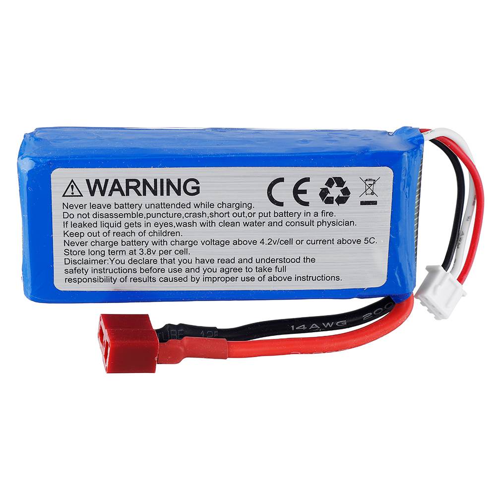 Eachine 7.4V 3000Mah 30C Lipo Batterij T Plug Voor 1/12 Eachine EAT04 Wltoys 12428 12423 Feiyue Rc Auto onderdelen