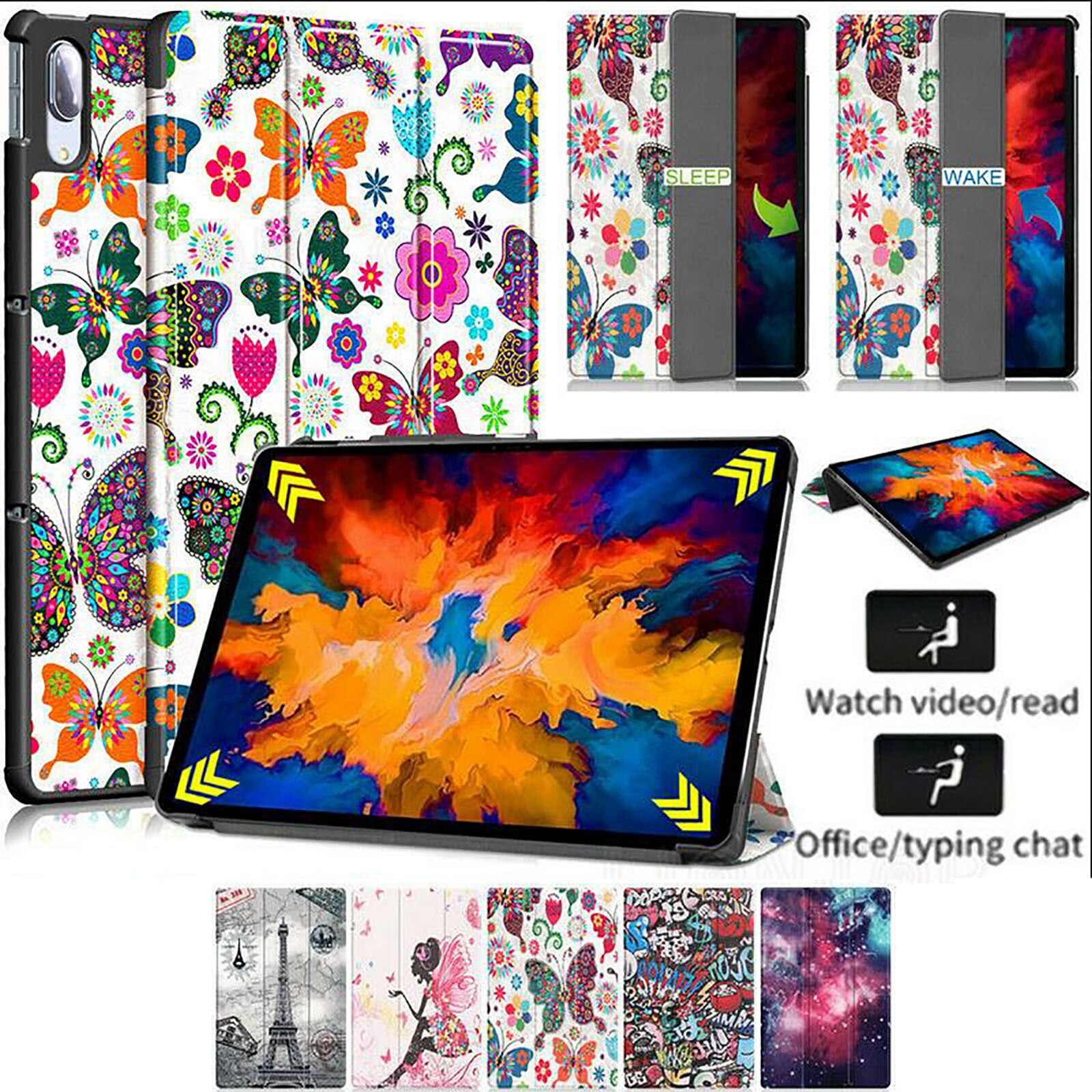 Ultra-thin tablet case with stylish print on the back suitable for Lenovo Tab M10 HD TB-X306F 10.1 inch case
