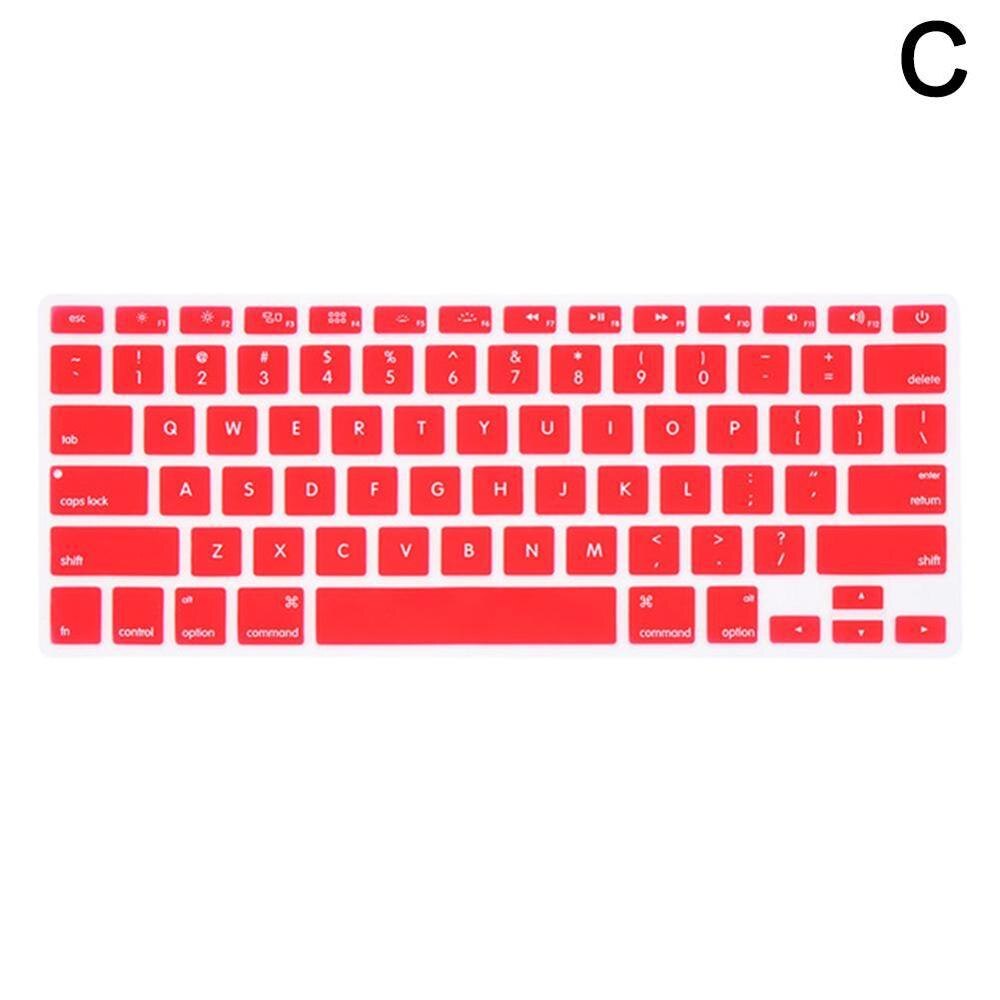 10 farben Weichen Silikon Tastatur Abdeckung Aufkleber Film Für Apple Macbook Pro Air 13 "15" 17 " oder älter) computer Zubehör: Rot