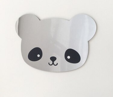 Bricolage chambre d'enfants miroirs muraux décoratifs acrylique décor à la maison cadre en bois pépinière mignon dessin animé miroir Stickers muraux: Panda