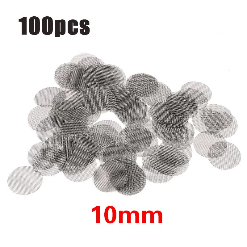 100Pcs Stainless Steel Disc Filter Mesh Shower Drain Hole Filter Faucet Pipe Anti-rust Filter Mesh Steel Wire Mesh Circular Mesh: 3