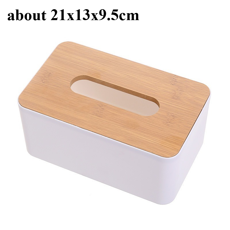 Bamboo Box Tissue Household Hotel Cafe for Napkin Dispenser Box Utility Paper Container Large Capacit: Blue