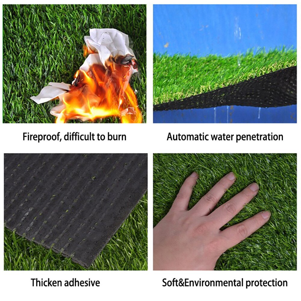 1*1m/2m groene kunstgras vloermatten synthetisch landschap gazon tuin tapijt pp+pe diy micro landschapsarchitectuur mini tuinieren rekwisieten