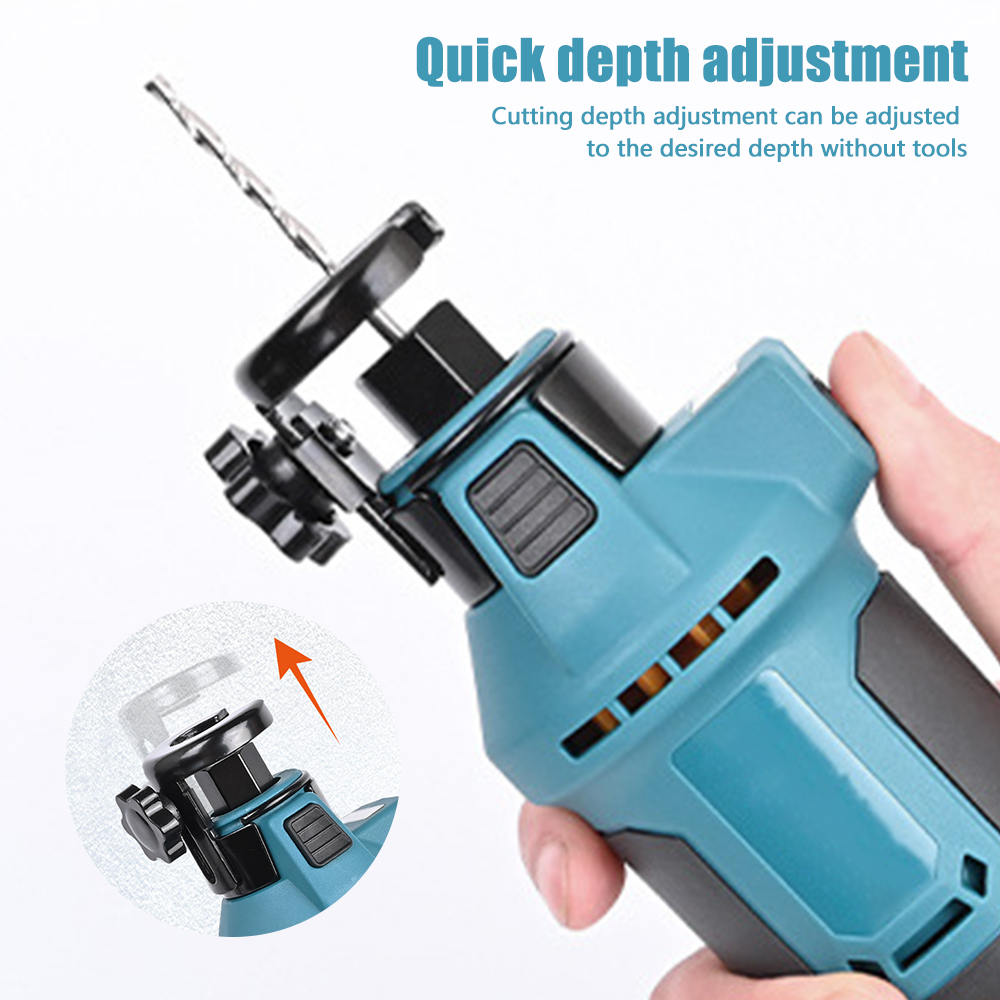 Cordless Drywall Cut-Out Tool Brushless 3 Gears Rotary Saw Efficient Cutting Wood Sheetrock Power Tools For Makita 18V Battery