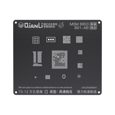 Qianli iBlack 3D EMMC DDR Android BGA Reballing Stencil for Qualcomm EMMC DDR MTK 6582 MSM8916 8917 8939 8953 8940 Kirin 665: MSM8953