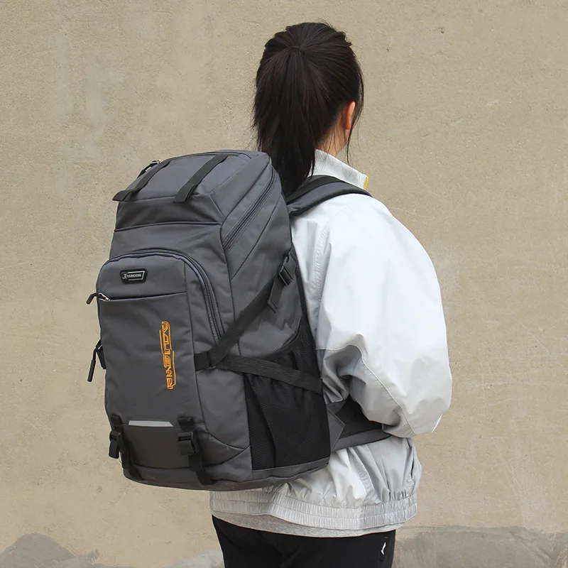 60L/80L Two Sizes Travel Backpack Men Women Large Capacity Outdoor Luggage Bags Student Laptop Bag Camping Rucksack backpacks 가방: Gold