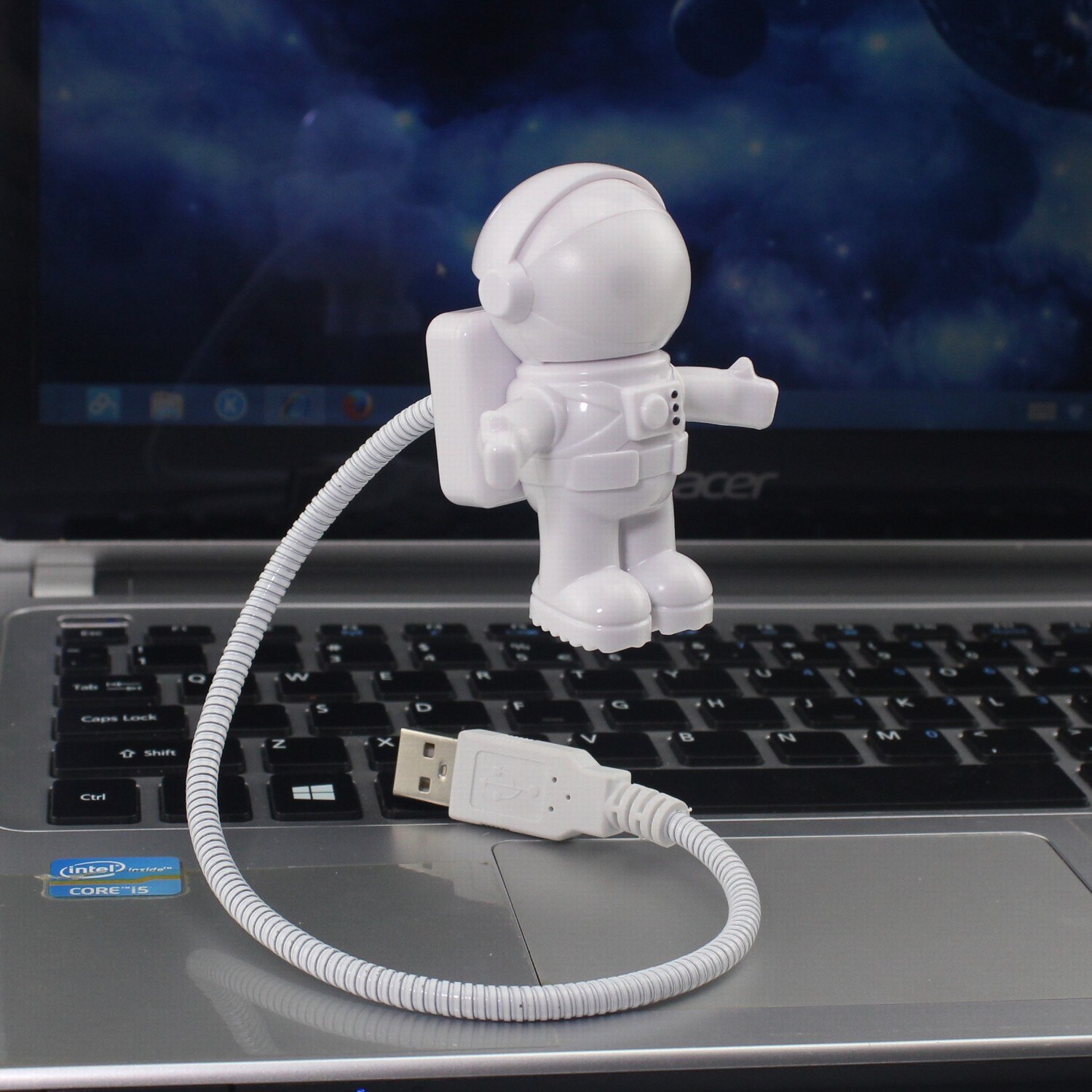 Mini USB Tube Reading Lamp Spaceman Astronaut For Computer Laptop PC Notebook Pure LED Night Light Flexible Adjustable