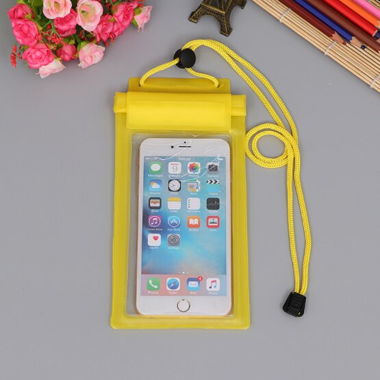 LISM 2-Pieces of Waterproof Pvc Bag Mobile Phone Large Protective CoverSwimming Diving Case: Yellow Color