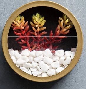 Pot planteur rond mural suspendu | Vase porte-plantes décoratif pour la maison, idéal pour les Cactus succulents, les plantes à Air, etc