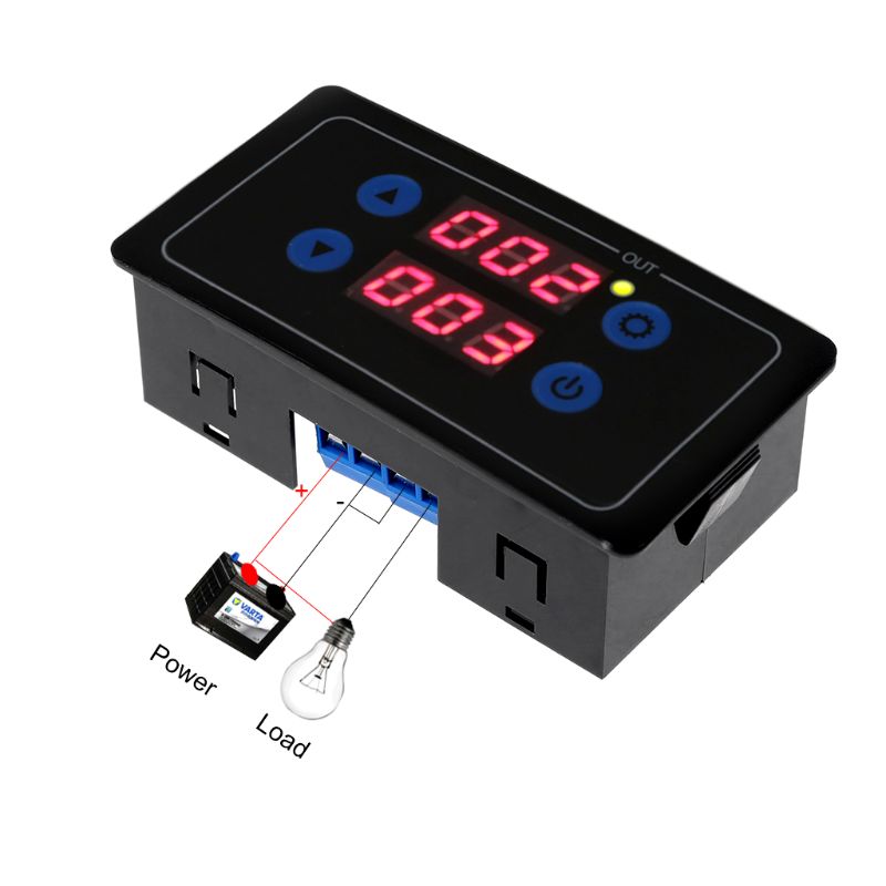 Temporizador de cuenta atrás de 0,1 s-999h, módulo de Control de ciclo programable, Dalay relé de tiempo de 5V/12V/220V voltaje opcional X4YD