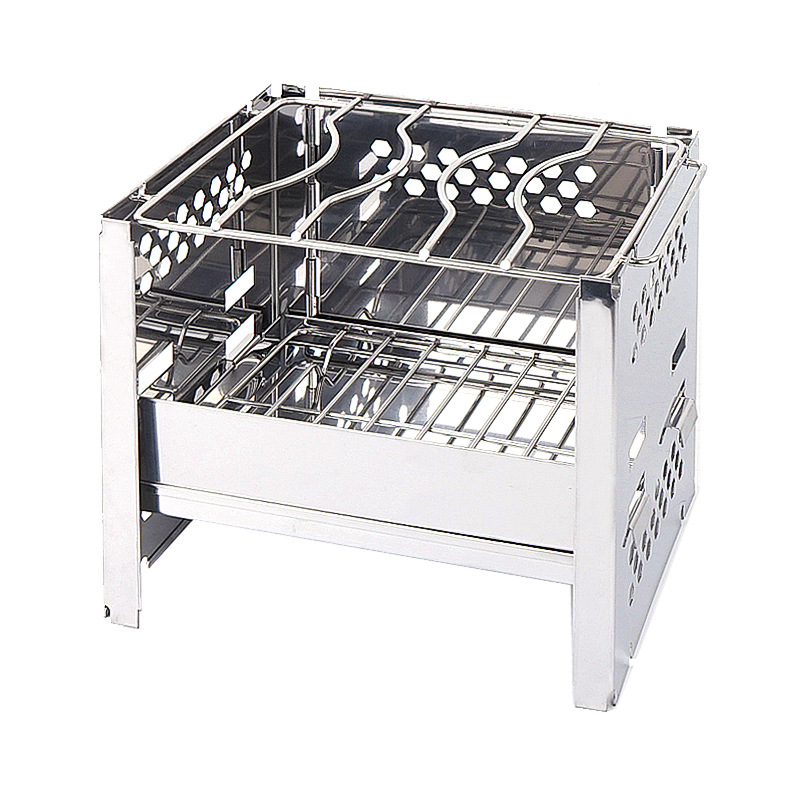 Neue Protable Klapp Feuer Platte Camping BBQ Furnture Ich bin Freien &Ampere; Haushalt edelstahl 430 Grillmulti-Funktion Grill Regal: Ursprünglich Titel