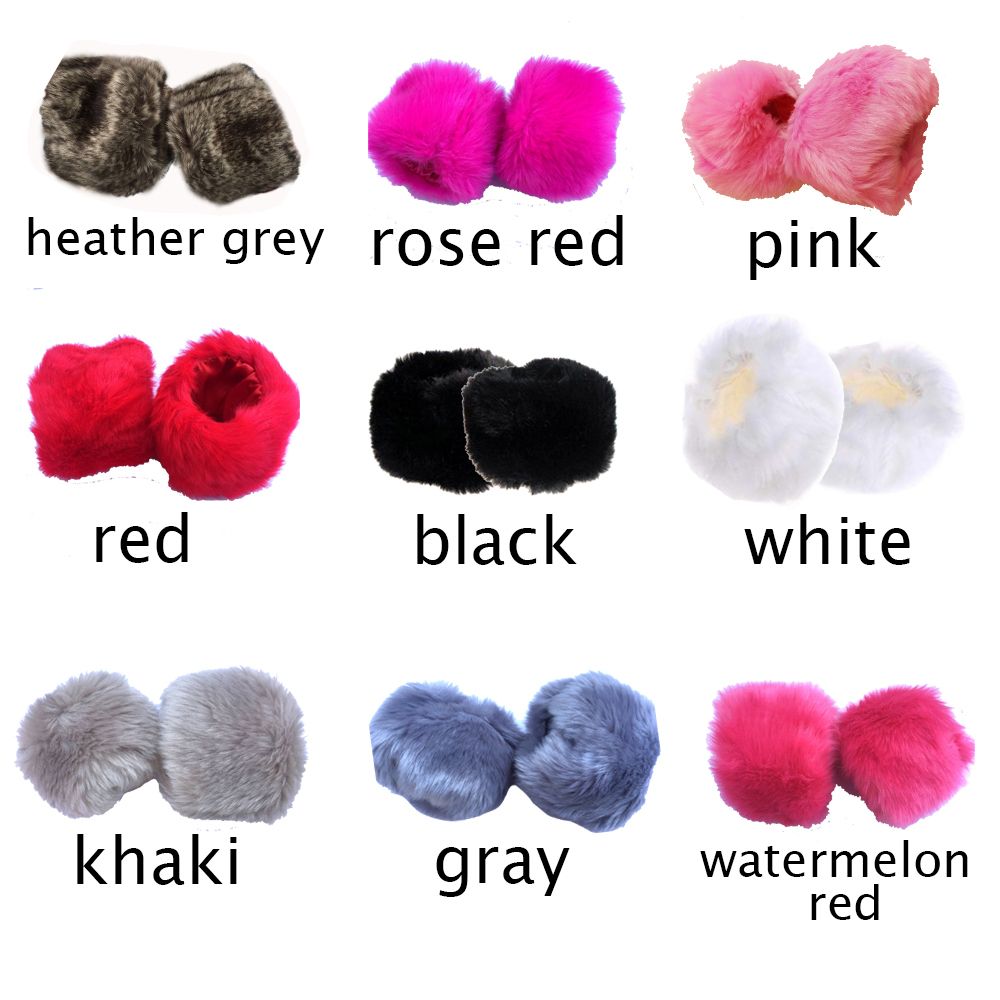 Manchette de poignet en fausse fourrure chaude, pour manteau en laine et vestes, manches longues, chauffe-bras