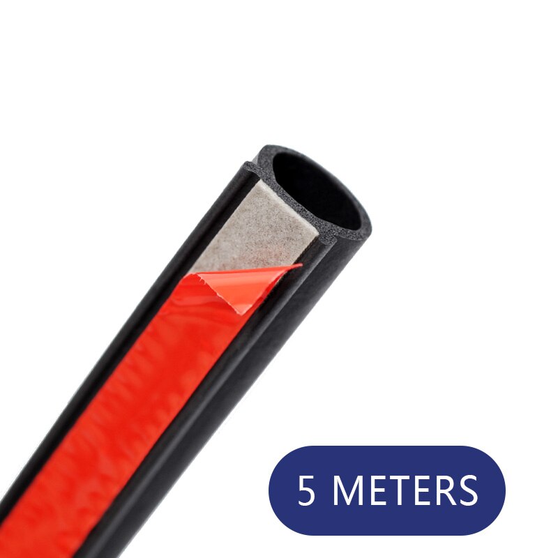 Auto Deur Tochtstrip 4 Meter Auto Deur Afdichtstrip Grote D Soort Rubber Afdichtingen Anti-geluid Voor Bmw E39 e46 E60 E90 X1 X2 X3 X5: 5meter big D