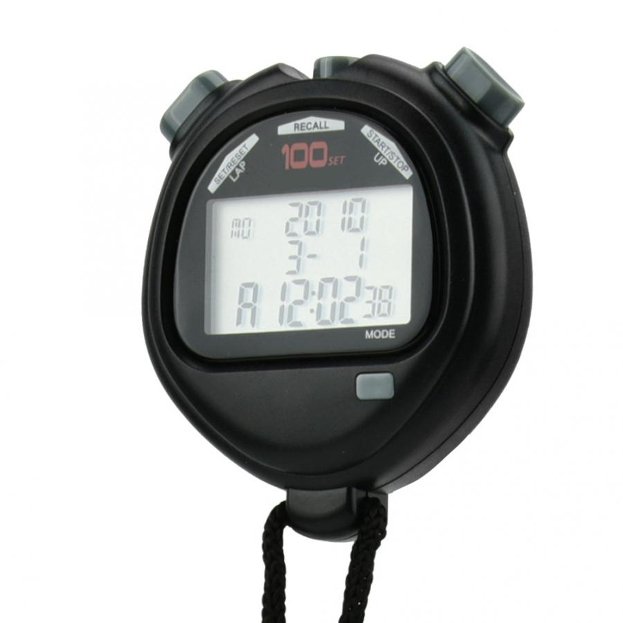 Black Electronic Timer Alarm System Chronograph Digital Stopwatch Time Alarm Counter