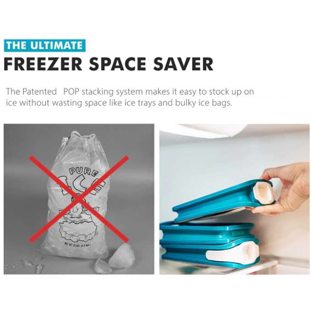 Outdoor Portable Picnic Camping Ice Cubes Leakproof Icecube Easy Cleaning Spacesaving Ice Box Pocket, Multi Tools