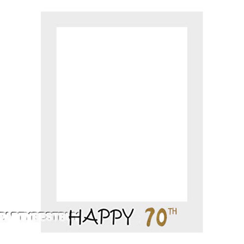 Plus récent Joyeux Anniversaire 30th 40th Photo Stand Accessoires 30 40 50 ans Anniversaire Cadre Photo Photobooth Anniversaire Décorations De Fête: 70 th