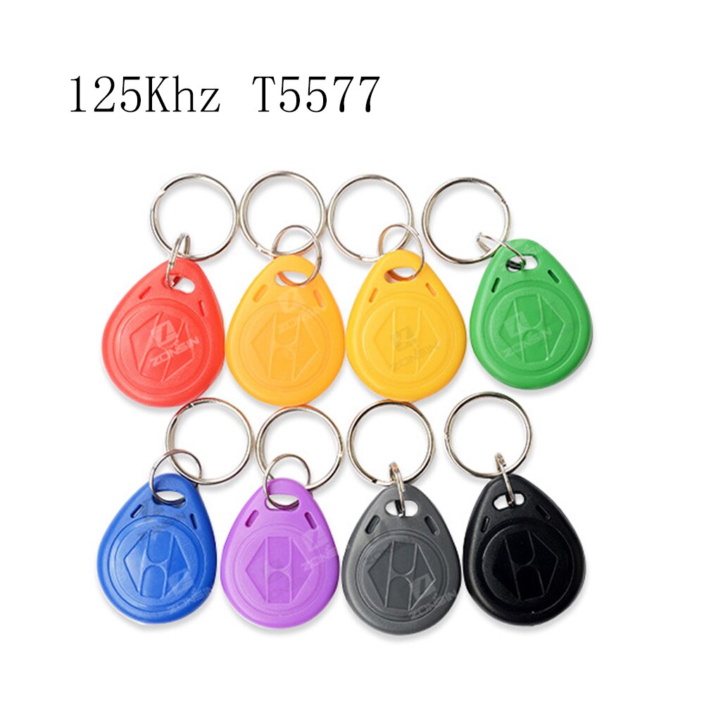 Lector de código EM4100 TK4100, dispositivo de lectura manual, 125KHz, RFID, copiadora, escritor, duplicador, programador, EM4305, T5577, tarjetas de identificación y Keyfobs regrabables: 8 Writable Tags