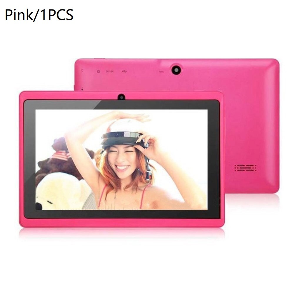 7 Inches High Definition Screen Tablet Pc A33 Wireless 512mb+4g Fidelity Sound Effect Wifi Version Tablet Computer: PINK / EU Plug