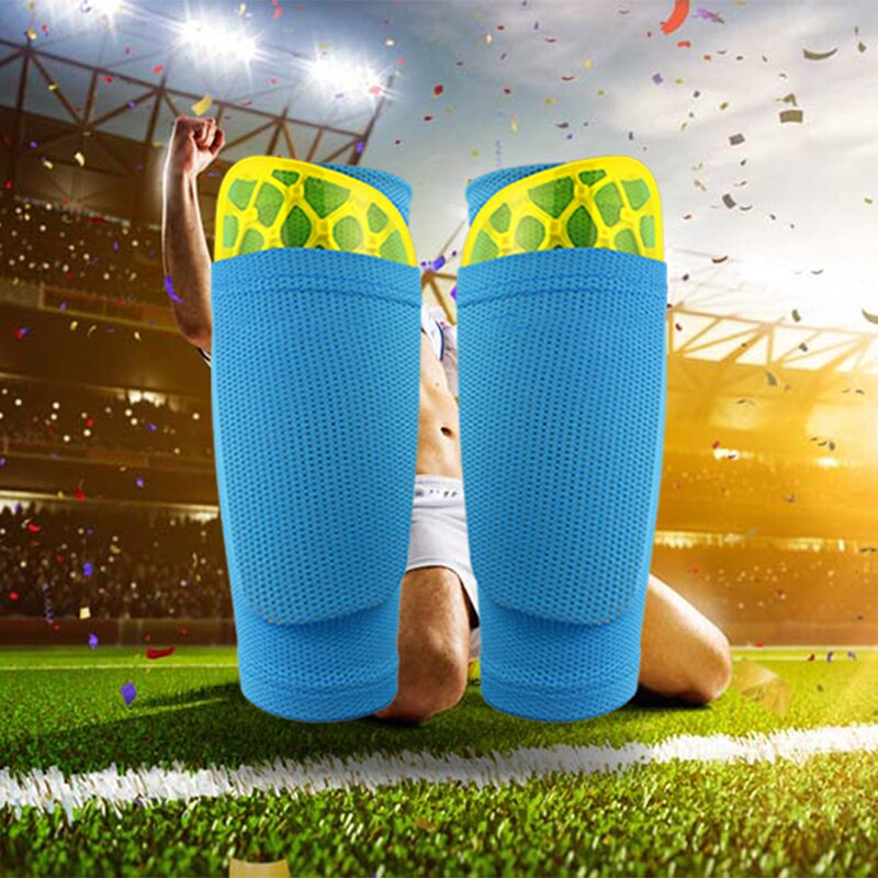 1 paar Zachte Voetbal Beschermende Sokken Scheenbeschermer Met Pocket Voor Voetbal Scheenbeschermers Been Mouwen Ondersteunende Volwassen Ondersteuning Sok
