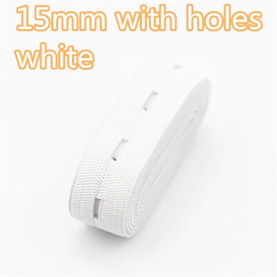 DIY Nähzubehör 15mm 20mm 25mm 30mm Knopfloch Gummiband Weiß Schwarz Knopfloch Hosen Taille verstellbar 1/5 Meter: Gold / 16mm