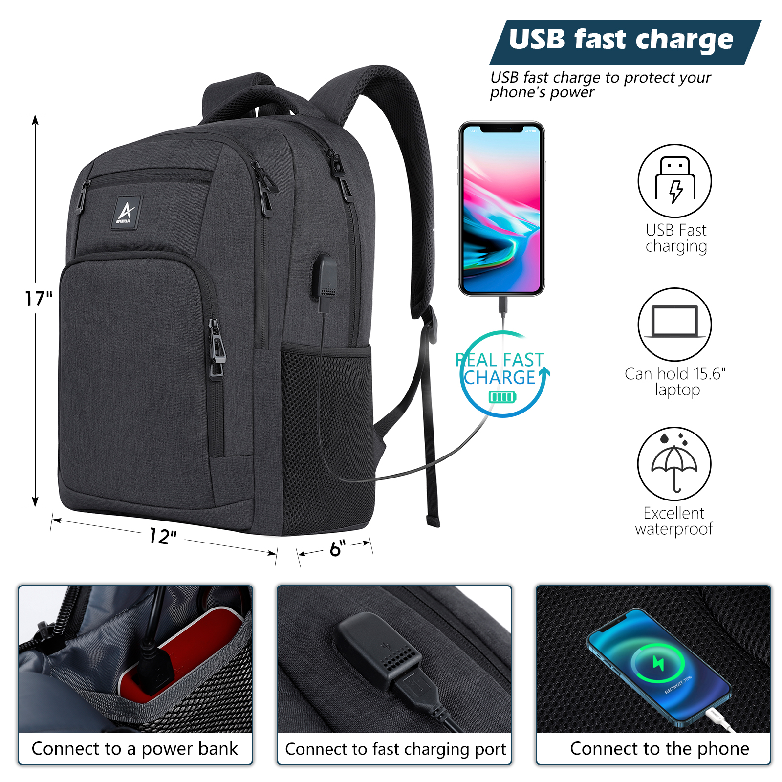 Mannen Rugzak Zakelijke Tas Student Laptop Tas Vrouwelijke Reistas Jongens Werk Waterdichte Mode School University Rugzak