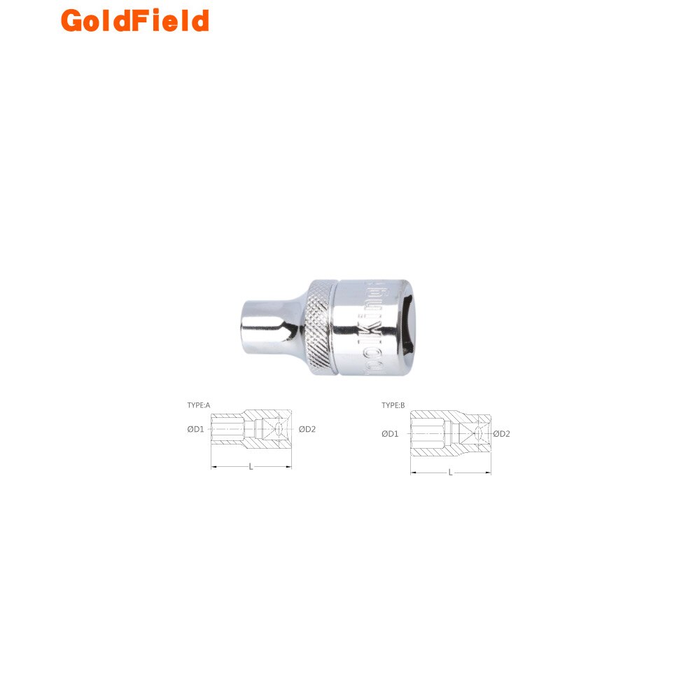 7pcs 6.3mm 1/4" spline socket hexagon Socket Set CRV Hand Tools Socket Hex Repairing Tool type B<8mm-14mm>