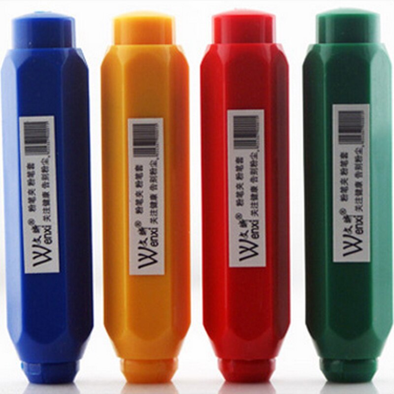 4PCS Chalk Holder With Magnetic Clean Chalk Extender Double Spring Auto-Adjust Chalk Clip Teacher Classroom School Supplies