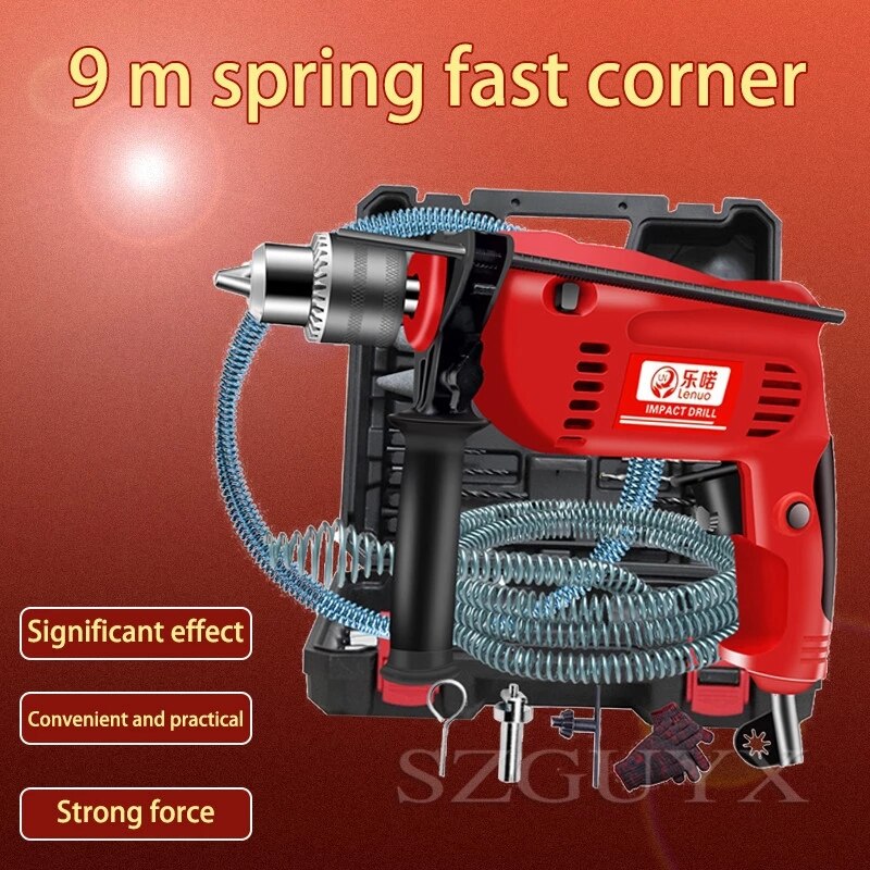 Sewage pipe dredge machine kitchen floor drain electric dredge machine toilet pipe clogging electric drill dredge machine