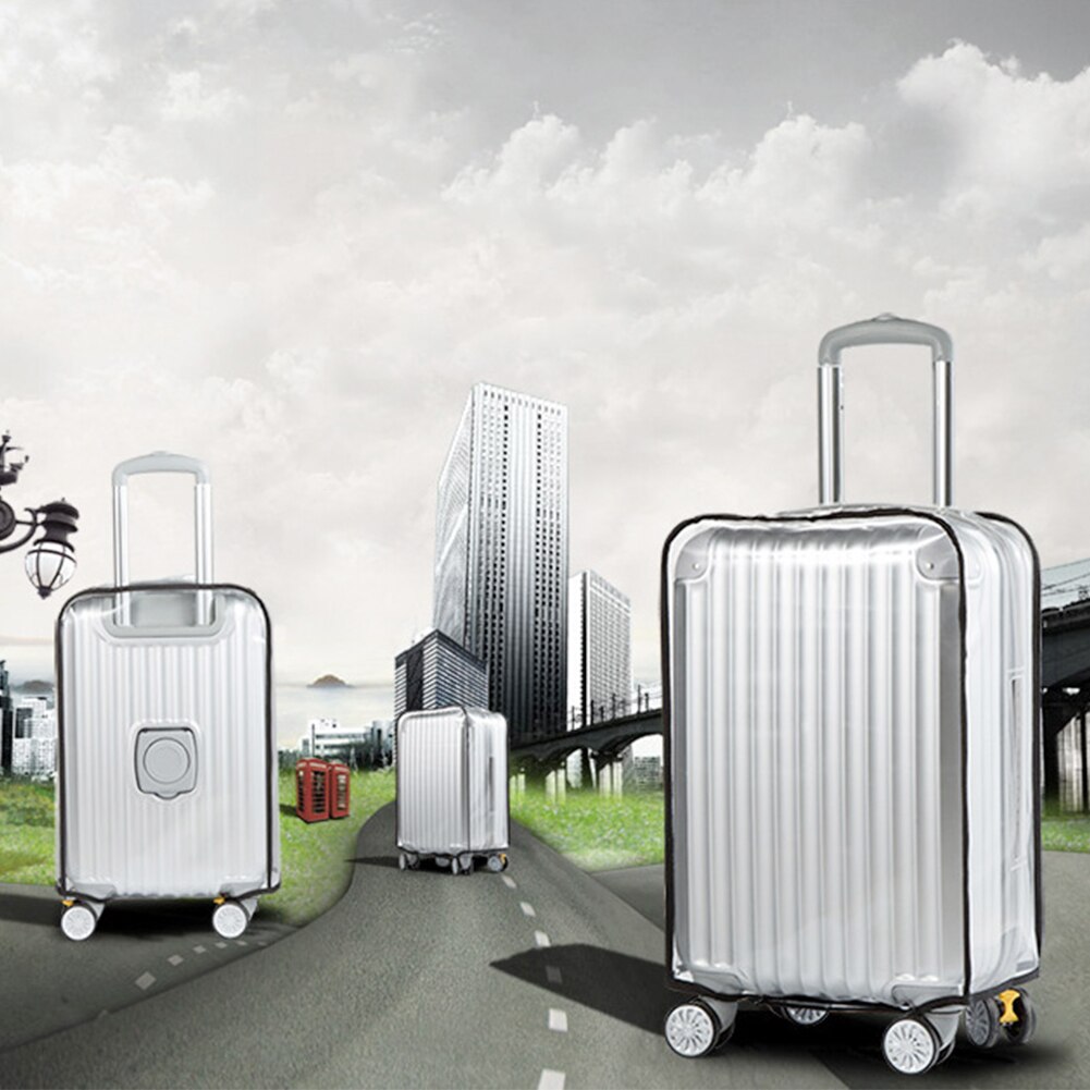 Koffer Abdeckung Reusable Zubehör Schutzhülle PVC Wasserdichte Lagerung Schutz Staub Proof Matt Transparent Zipper Nützlich