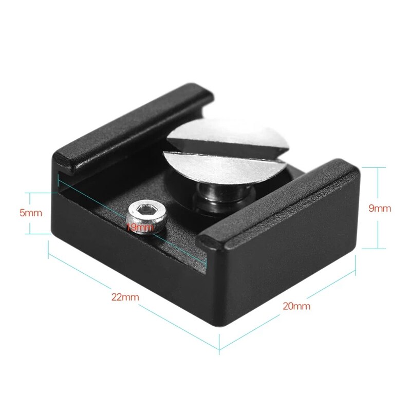 Ig-suporte frio da base do adaptador da montagem da sapata com parafuso de montagem de 1/4 polegadas para o microfone do flash da gaiola da câmera de dslr