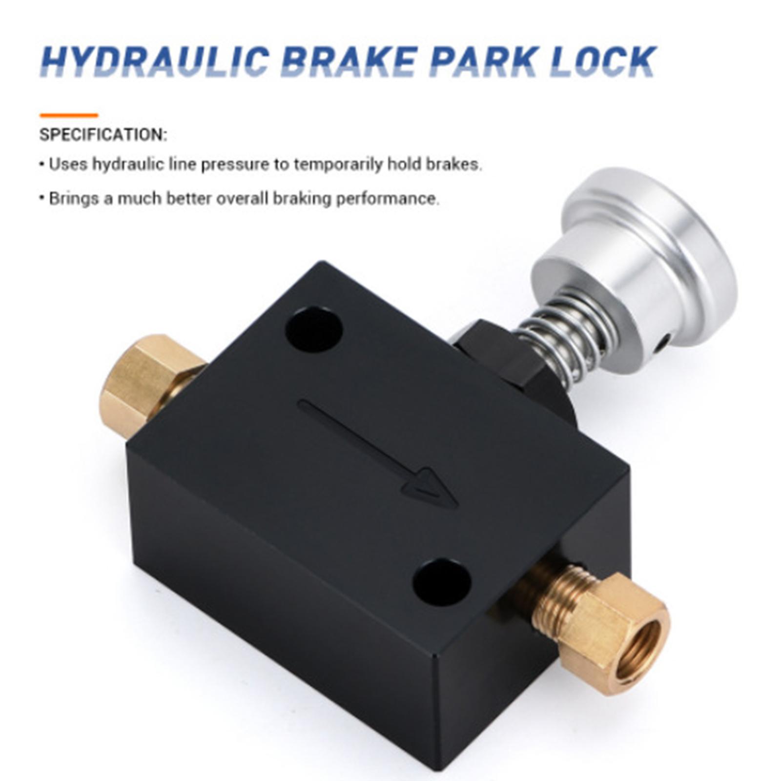 Brake Lock 1/8" NPT Automotive Hydraulic Brake Park Lock Manual Brake Line Lock for Disc or Drum Brakes Trucks Cars