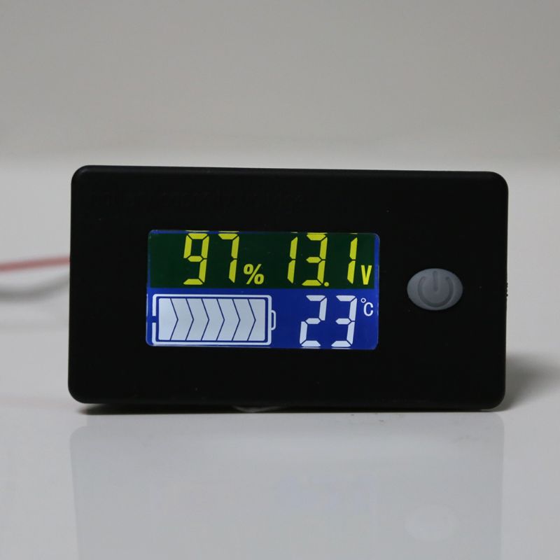 Batterij Capaciteit Indicator 12V 24V 36V 48V 60V 72V 10-100V Li-Ion loodaccu Tester Met Lcd Temperatuur Voltmeter