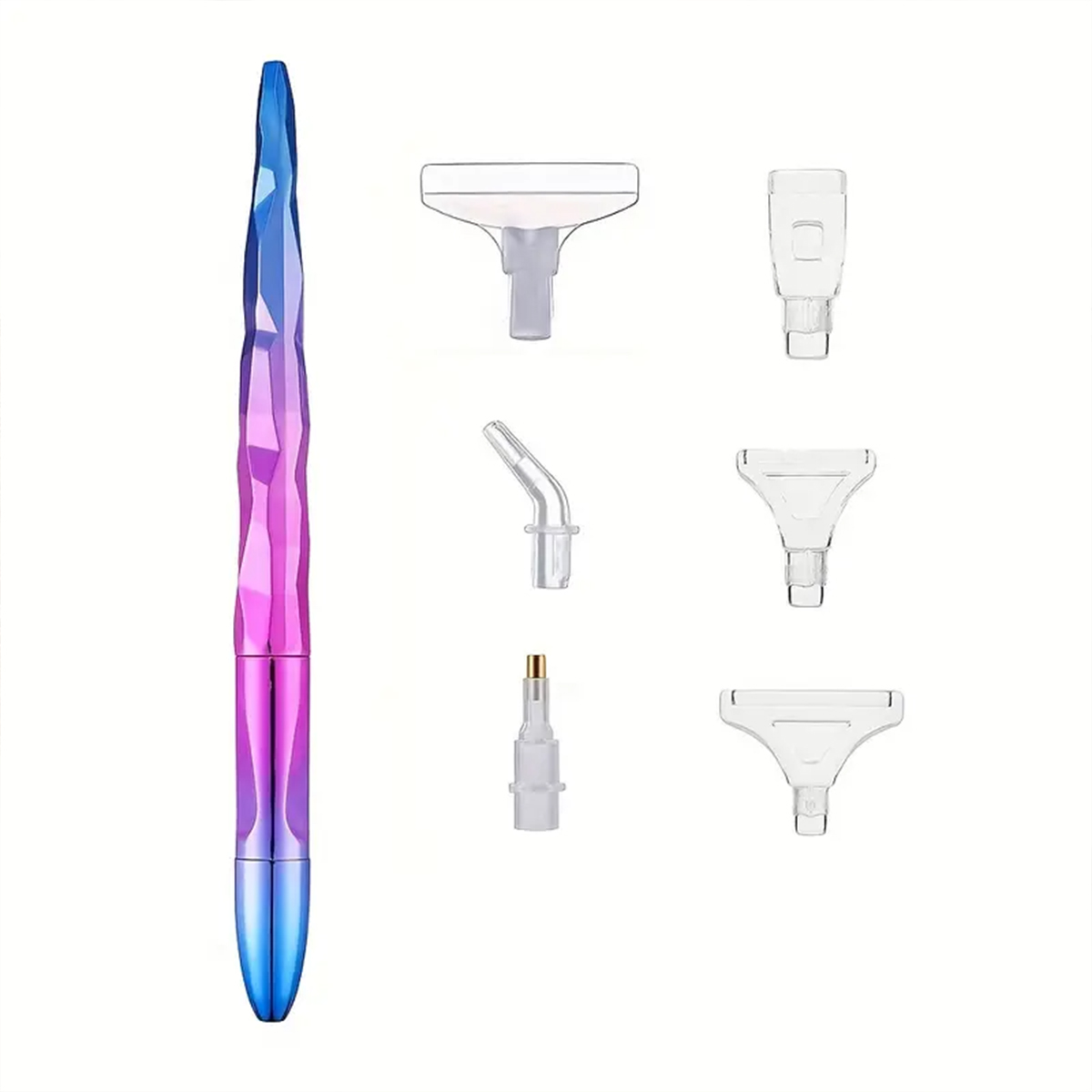 5D Diamond Art Pen, Diamond Painting Pen en accessoires Ergonomische punt Diamond Pen voor ronde en vierkante stenen (1 pen + 6 tips): Marineblauw