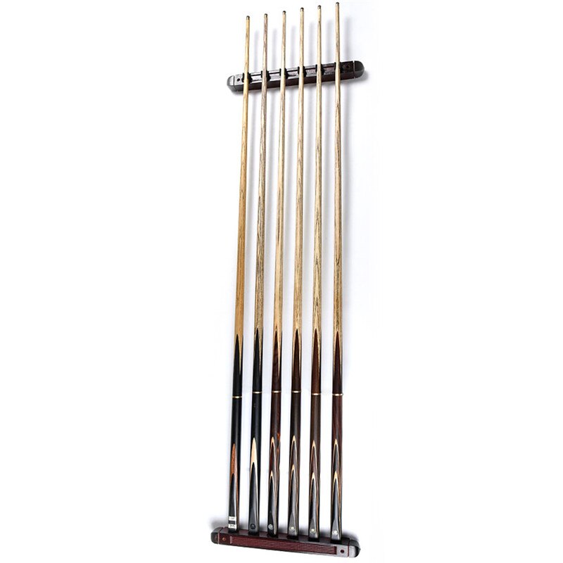 1 Set Professionele Biljart Zwembad Muur Mount Opknoping 6 Cue Sticks Houten Rek Houder Voor Snooker Cue Ruimtebesparend Houder wijn Rood