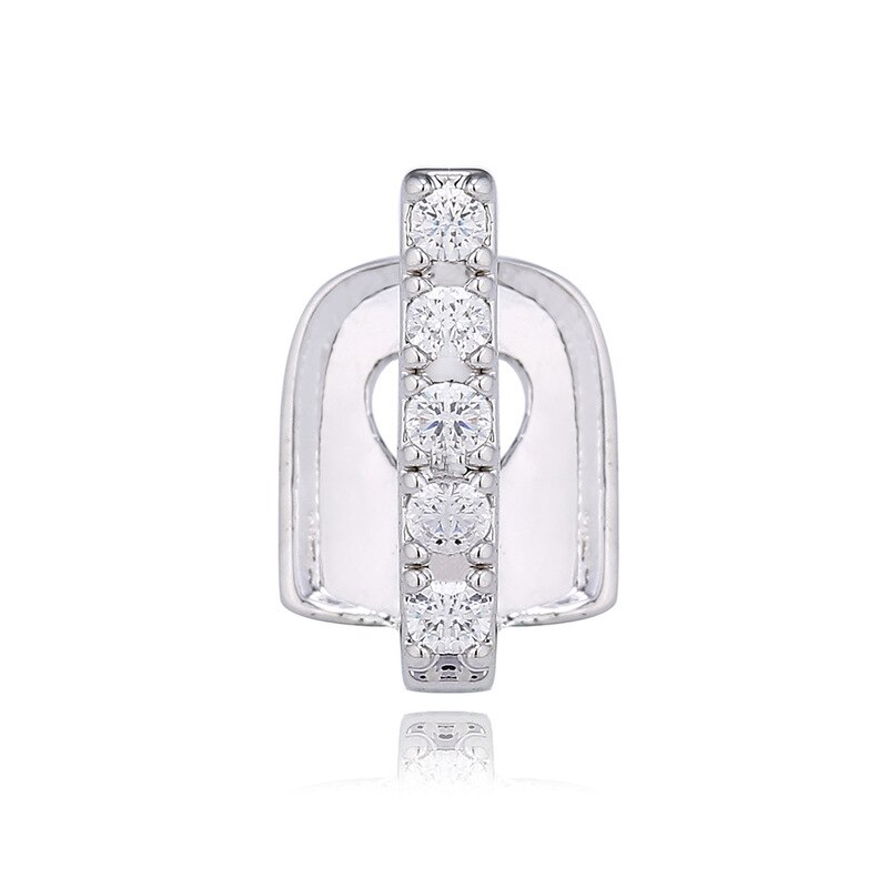 Hip Hop Gold Teeth Grillz Top Crystal Grills Dental Mouth Punk Teeth Caps Cosplay Party Tooth Rapper Funny Jewelry