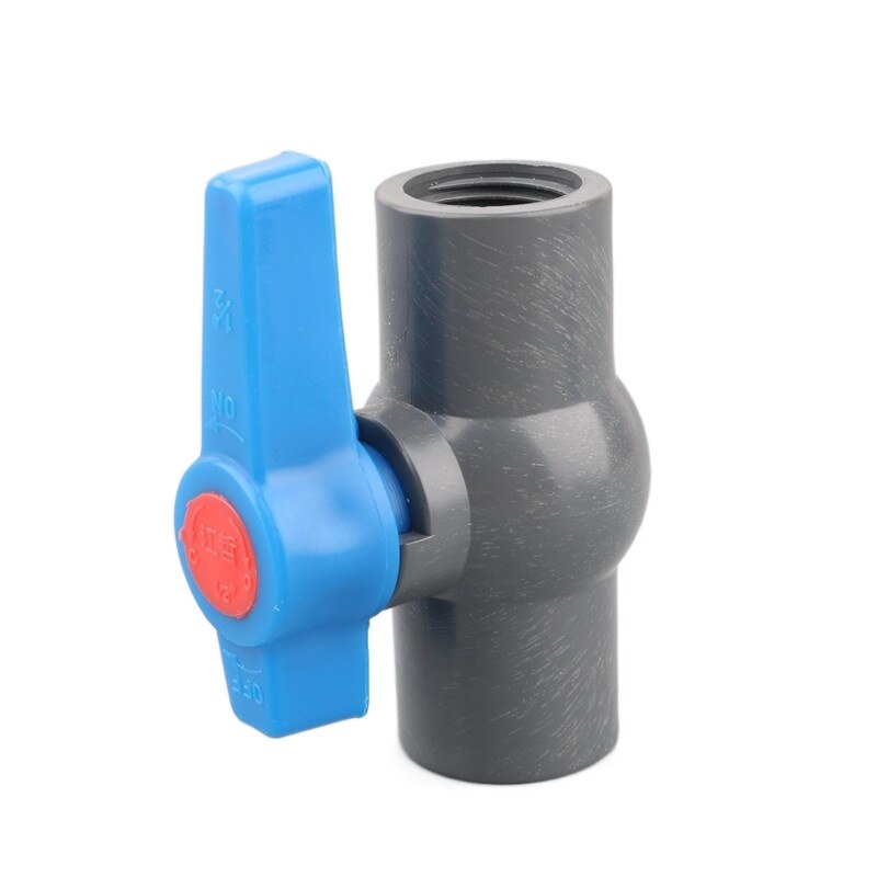 1pc PVC Ball Valve 20 25 32 40 50mm Water Pipe Ball Valve Garden Irrigation Aquarium Fish Tank PVC Pipe Tube Valve: ID 20mm / Grey