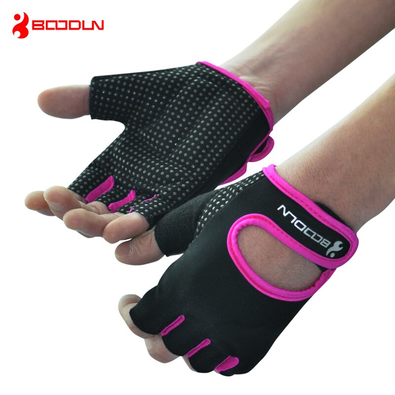 Guantes de gimnasio para mujeres para hombre, guantes de deporte antideslizantes de medio dedo para Crossfit, para Mancuernas culturismo, halterofilia, equipo de gimnasio