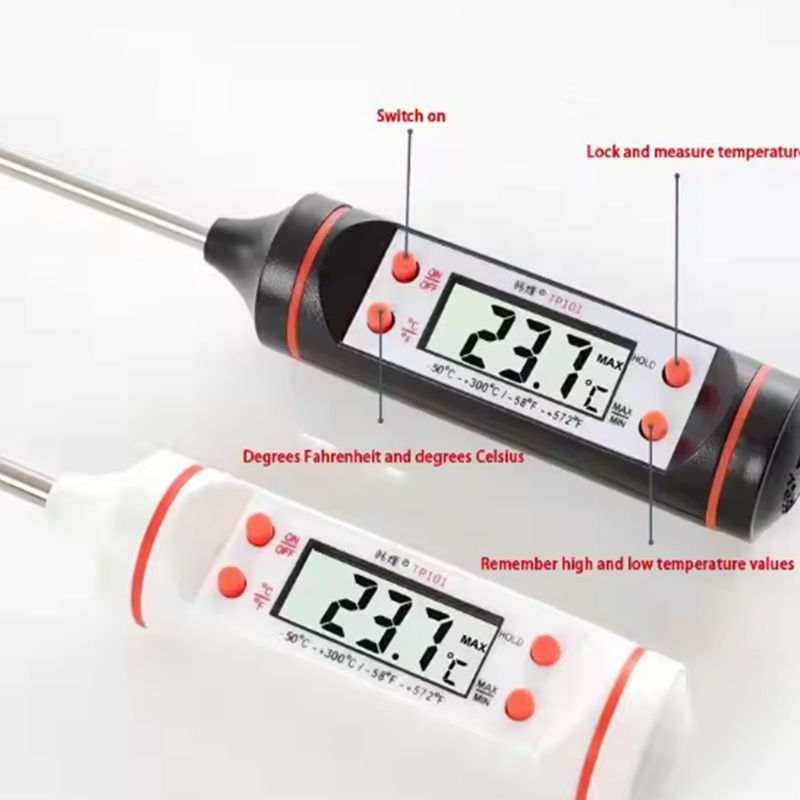 Termómetro Digital para hornear alimentos de cocina, fabricación de velas, tipo sonda electrónica, pantalla Digital, termómetro de cera para quemar parrilla líquida