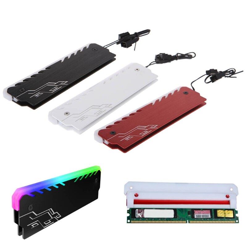 Aluminum RAM Heatsink Cooler RGB 265 Light Radiator Desktop Memory Cooling Vest