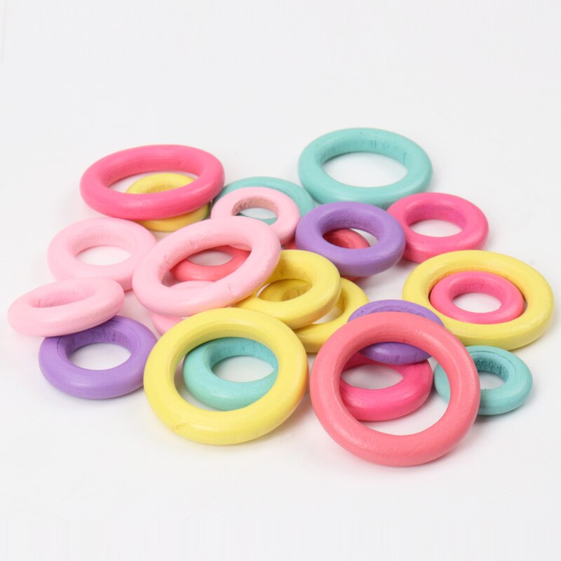 20pcs Grote Houten Ring 20mm 25mm 35mm diameter Geweldig voor Sieraden Bijtringen Ringen Toss Games en meer cuentas de madera