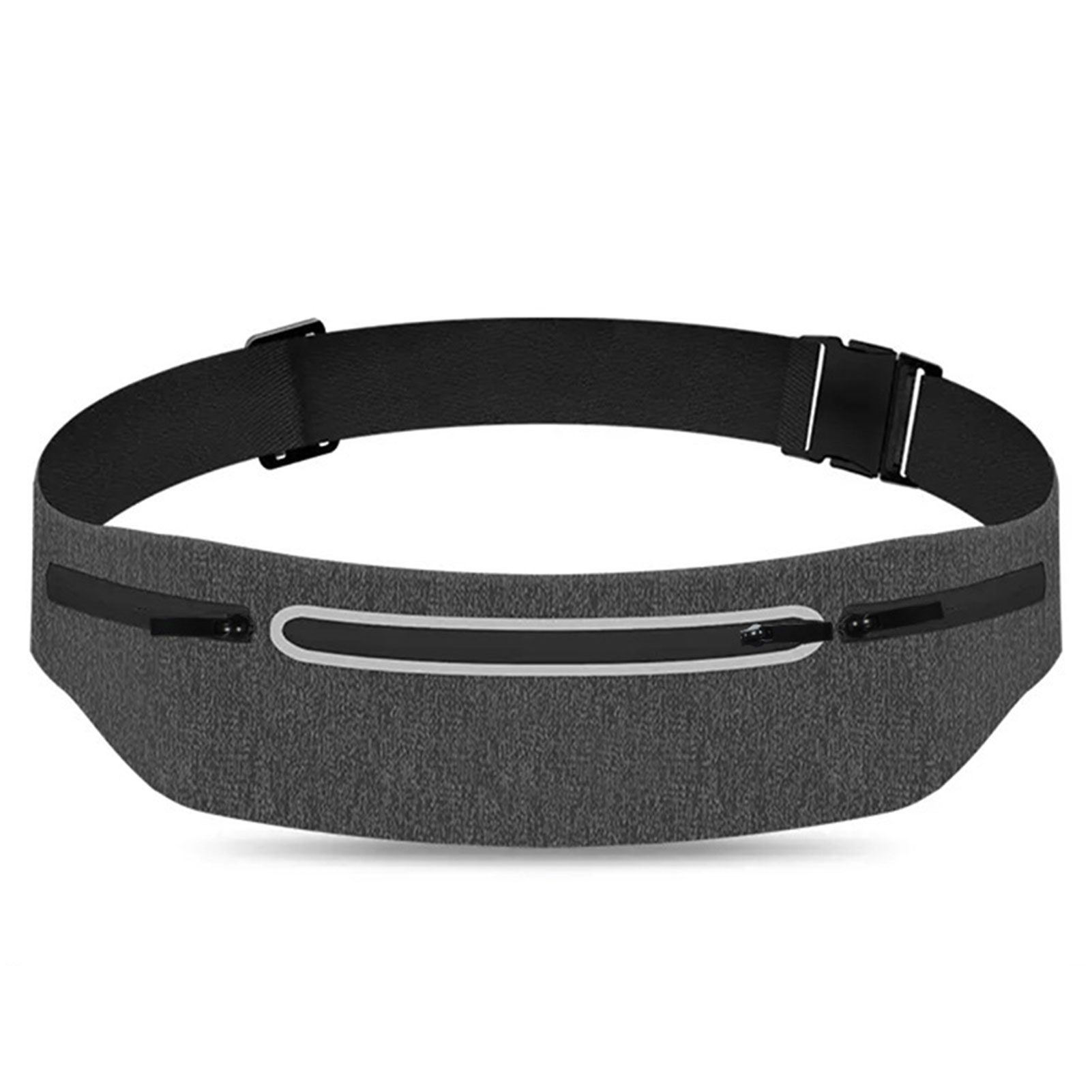 Waterdichte hardloopheuptas Verstelbare riem Heren Dames Slanke hardlooptassen Draagbare buitenkant Joggen Gym Sport Mobiele telefoon: grijze kleur