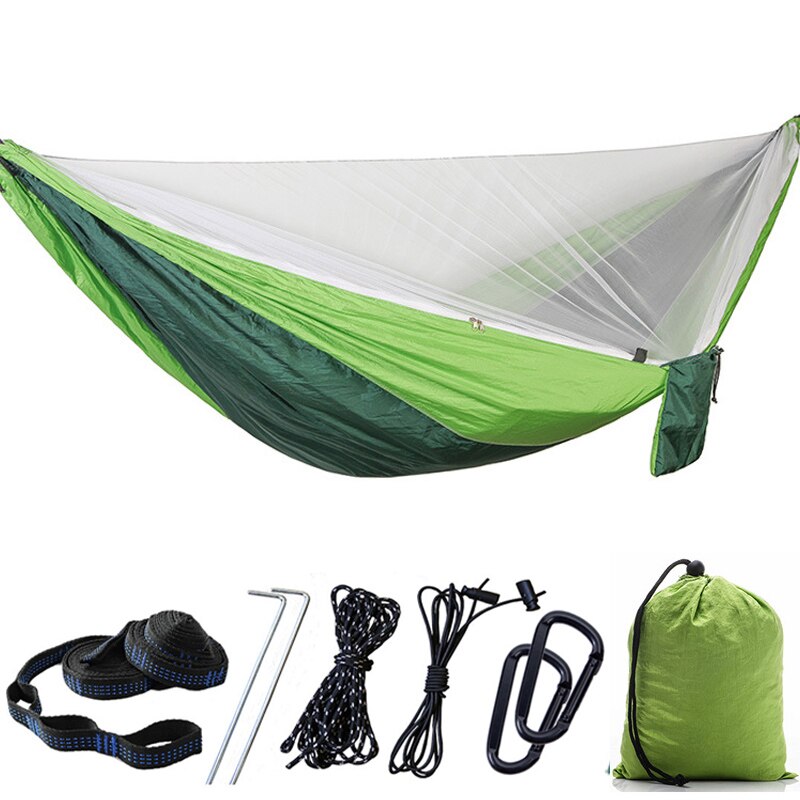 Tienda de campaña Pop-Up, hamaca, toldo, lona para lluvia, Mosca, mosquitera portátil, hamaca para dormir, cama, columpio, muebles de exterior OD002: green