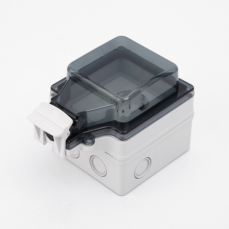 Weatherproof EU Standard Socket Waterproof Outdoor Wall Power 16A IP66 Electrical Outlet Grounded AC 110~250V