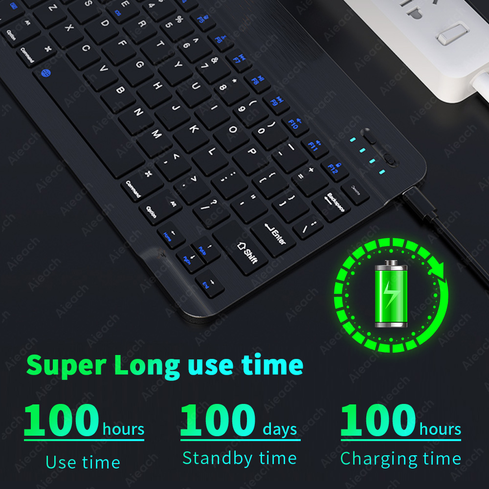 Teclado inalámbrico retroiluminado para iPad, compatible con Bluetooth, Samsung, Xiaomi, Huawei, Apple Phone, Laptop, Tablet